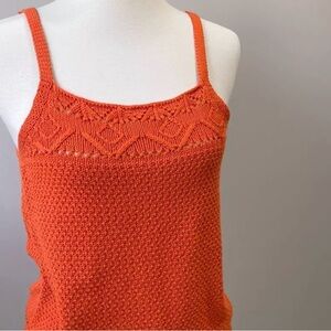 Summer orange sweater tank from Anthropology.